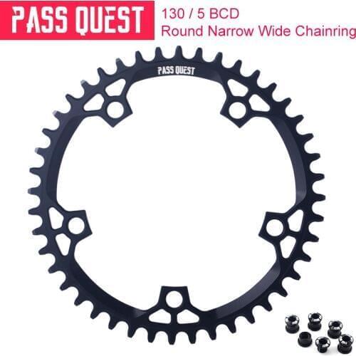PASS QUEST Road Folding Bicycle 130BCD Round Narrow Wide Chainring Bike ChainWheel 42T-52T crankset tooth plate parts