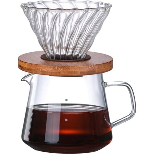 SHXING Handle New Large Heat-resistant Glass Filter Sharing Pot Coffee Pot Set Reusable Set Coffee Shop Household Kitchen Tools