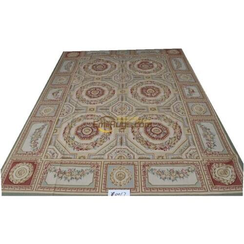 Wool french aubusson rug Embroidered Compass Home Decorates Bedroom Rectangle Vintage Modernism