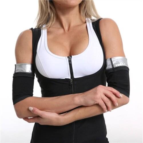 Womens Body Shaper Arm Slimming Sauna Shapers Hot Sweat Sauna Effect Slimming Fitness Shaper Workout Gym Arm Trainer Shaper