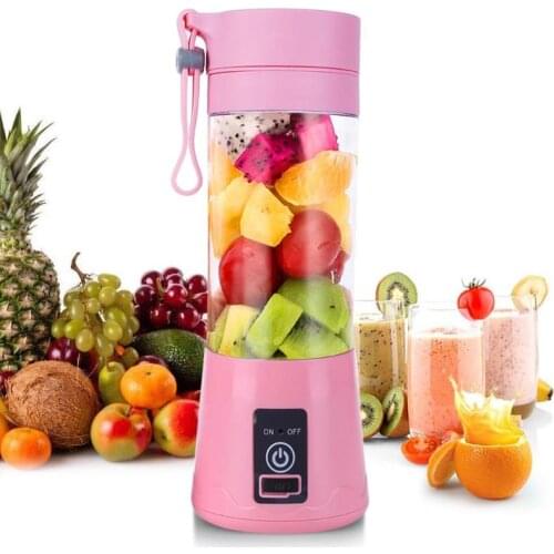 380 ML 6 Blades Handhels Juicer Bottle Portable Mini USB Electric Fruit Citrus Lemon Juicer Blender Squeezer Reamer Machine