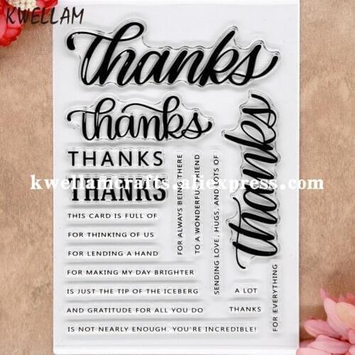 THANKS FOR EVERYTHING Scrapbook DIY photo cards rubber stamp clear stamp transparent stamp 11x16cm 8071914