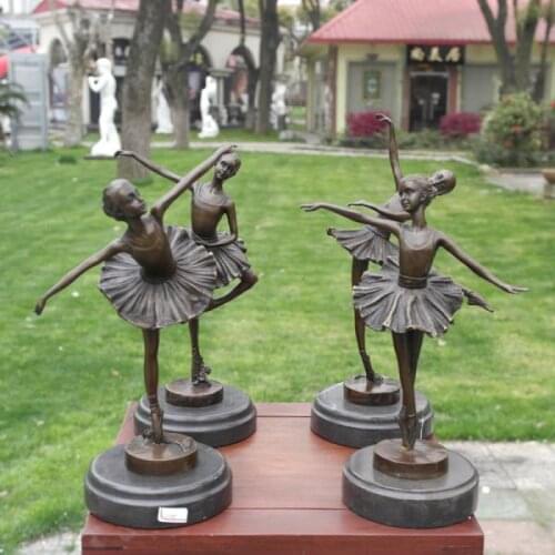 BALLET DANCERS DANCE MUSIC COPPER SCULPTURE CRAFTS BIRTHDAY GIFT SHANGHAI BRONZE ART WORLD