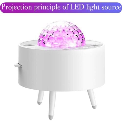LED Star Galaxy Projector Smart Ocean Wave Night Light Music Player Rotate Starry Sky Porjectors Decoration Bedroom Lamp Gifts
