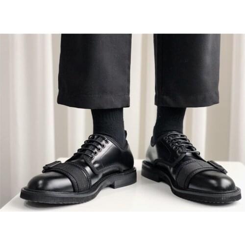 Special Design Young Men Trendy Oxfords Lace-up Round Toe Pu Leather Shoes US SIZE Cool Man Casual Daily Shoes