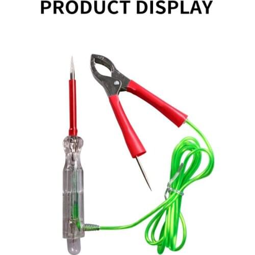 High Quality Auto 6V 12V 24V DC Car Truck Voltage Circuit Tester Car Test VoltMet Long Probe Pen Light Bulb Automobile Maint