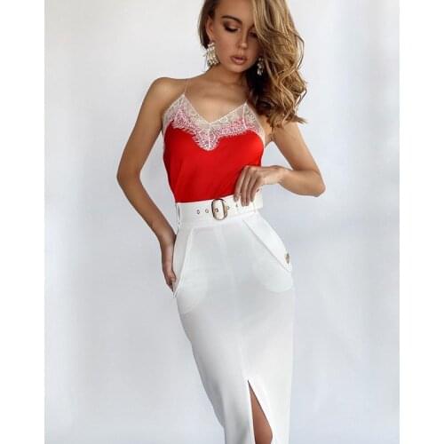 Womens New Knee Length Midi Pencil Office Party Club Elegant Clothing High Waist Bandage Skirt