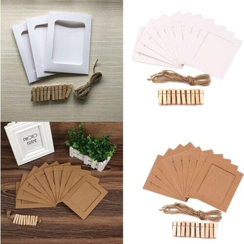 10pcs Paper Photo DIY Wall String Wooden Clip Picture Hanging Album Frame Party Decorations