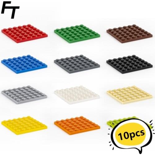 10 Pcs Small Particle 3958 6x6 Building Block Bottom Plate DIY Parts Buildmoc Compatible Assembly Particle Creative Gift Toys