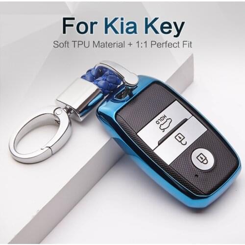 2017 2018 NEW TPU Car Key Cover Case For Kia Rio 3 K2 Ceed Cerato K3 Sportage 4 Picanto K5 Optima Sorento Forte Stinger Key Ring