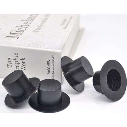 24Pcs Mini Clown Hat Snowman Hat Black Plastic Hat Doll DIY Accessories Jewelry Crafts Ornaments Christmas Home Decoration