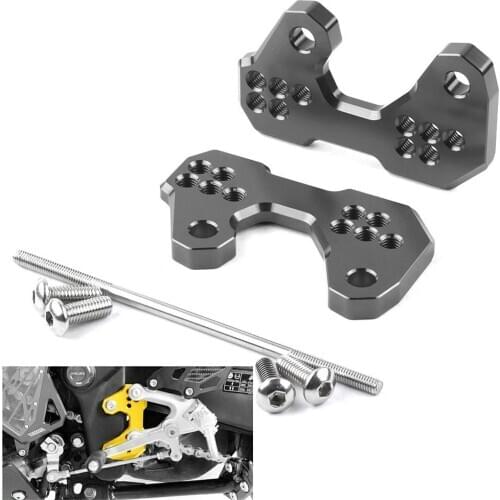 Motorcycle CNC Aluminum Alloy Accessories Rearset Base Foot Pegs Rear For Yamaha MT 03 MT03 MT-03 R3 2015 2016 2017 2018