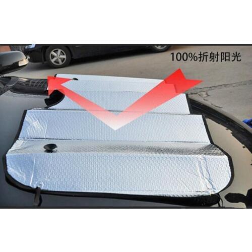 Car Sunshade Foldable Reflector Protector Screen Sun Visor Cover Block 130*60CM Car Windshield Sunshade Car-Styling