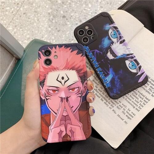 Jujutsu Kaisen Anime Phone Case for IPhone 11 12 Mini Pro XS MAX 8 7 6 6S Plus X SE 2020 XR Soft IMD TPU Back Cover Fundas Capas