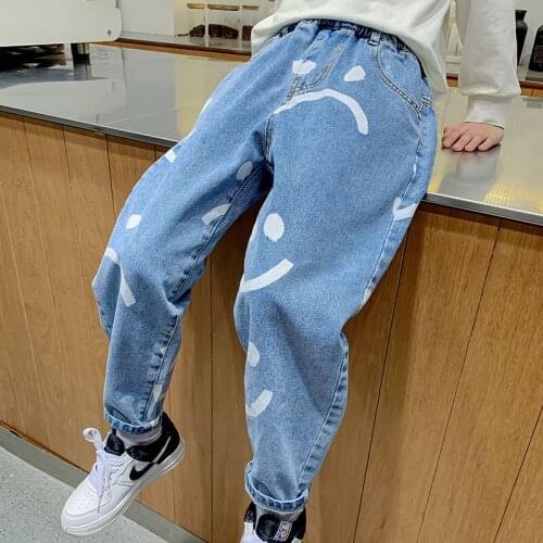 Childrens Wear Boys' Spring Jeans 2021 New Childrens Pants Boys Clothes