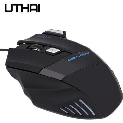 UTHAI DB55 Colorful glowing gaming mouse, suitable for professional players, adjustable dpi ergonomic mouse, suitable for laptop