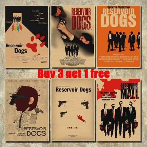 Reservoir Dog Classic Retro Movie Kraft Paper Poster Bar Cafe Dining room Decorative Paintings Quentin Tarantino