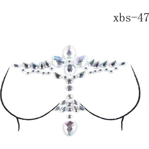 Body Paint Crystal Nipple Cover Stickers Women Bra Breast Pasties Adhesive Stickers Accessories 18.5*13cm