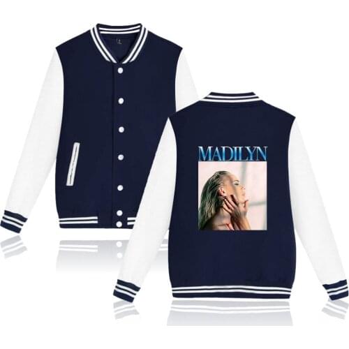 Madilyn spring new hot O-neck pattern printed baseball shirt comfortable streetwear Harajuku style couple baseball jacket tops