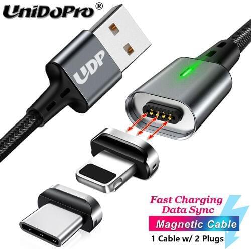 Magnetic Cable w/ Type C & IOS Plug for iPhone 11 X XS Max 7 8 Plus /iPad Mini 5 4 3 2 /iPad Air ; for LG V50 V40 G6 G7 G8 ThinQ