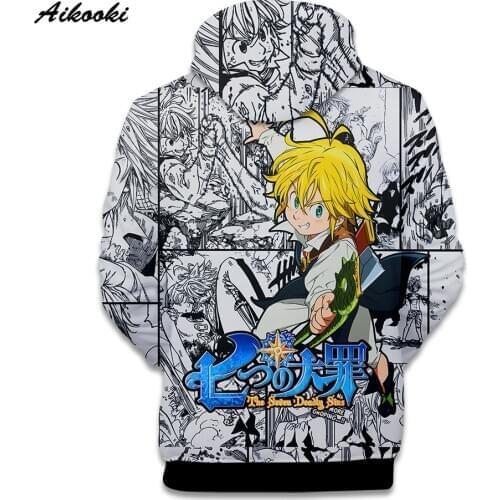 Fashion Nanatsu No Taizai 3D Hoodies Boy/girl High Quality Spring 3D printed Sweatshirt Fashion Men/women Hoodies Sweatshirt Top