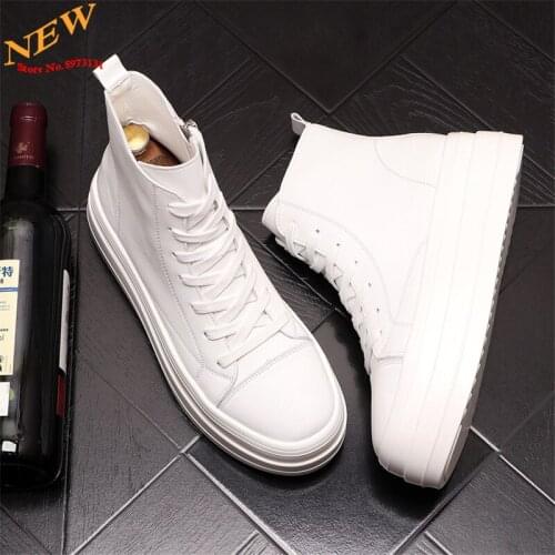 Autumn New Men Sneakers Casual Platform Shoes Hip Hop High Tops Ankle Boots Zapatillas Hombre
