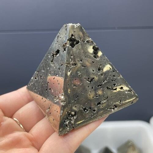 Natural Chalcopyrite Pyramid Mineral