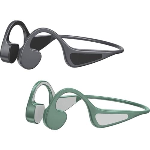 Bone Conduction Headphones Bluetooth Wireless Open-Ear Headset Earphones with Microphones IPX6 Waterproof for Jogging Running