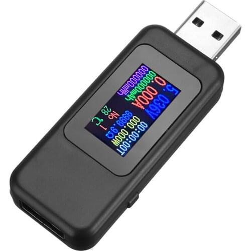 Newest USB Tester Current Voltage Meter Charger 10 in1 Digital Voltmeter Power Detector Black Voltage Monitor Ammeter