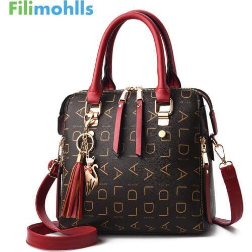 2020 New Tassel Designers Fashion Women PU Leather Bag Large Capacity Shoulder Bags Casual Tote Simple Top-handle HandBags S1997