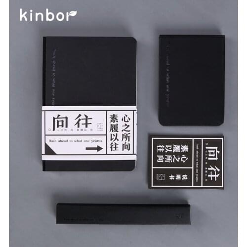 New Xiaomi Kinbor Business Suit Pen Notebook Bookmarks Pencil Case Office Gift Suit Practical High Quality for Student