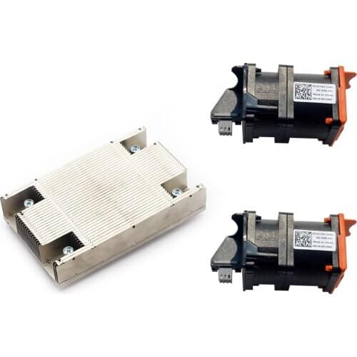 FOR Dell Poweredge R630 H1M29 0H1M29 Server Heatsink and 2pcs cooling fan F1YN7/14VG6