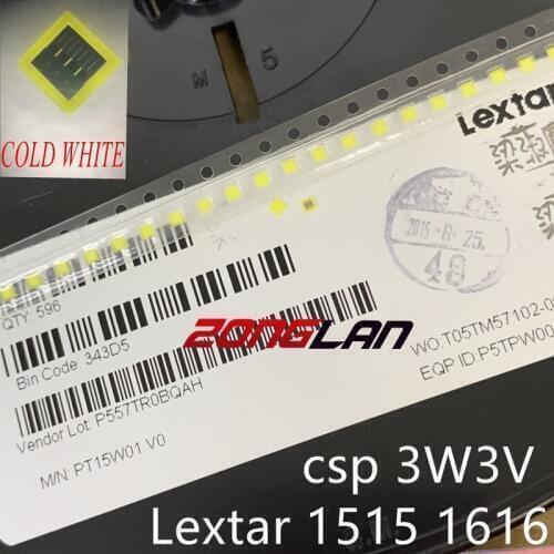 Original Lextar LED 1616 Light Beads Cool white High Power 3W 3V 190LM For LED LCD TV Backlight Application CSP 1000PCS