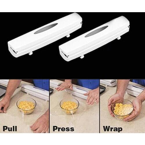 Cling Wrap Food Aluminum Foil Plastic Wrap High Quality Holders Tools Storage Kitchen Foil Plastic Wrap Dispenser with Cutter