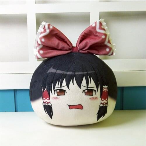 Hot TouHou Project Toy Stuffed Doll Anime Hakurei Reimu Plush Pillow Cosplay Props Japan Cartoon Decor Halloween Gifts 1pcs
