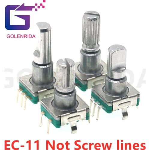 5PCS Half/Plum axis rotary encoder, handle 15mm/20mm code switch/ EC11/digital potentiometer with switch 5Pin not Screw lines