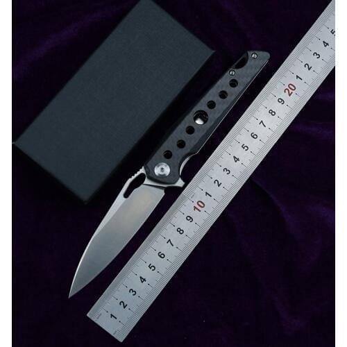 LEMIFSHE Flipper folding knife D2 blade pocket camping hunting survival carbon fiber G10 tactical kitchen outdoor gift EDC tool