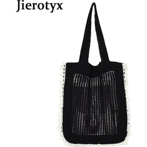 JIEROTYX Fashion High Quality Women Handbags Chic Hollow Out Handbag Female Messenge Totes Minaudiere Shoulder Bags Sac Main