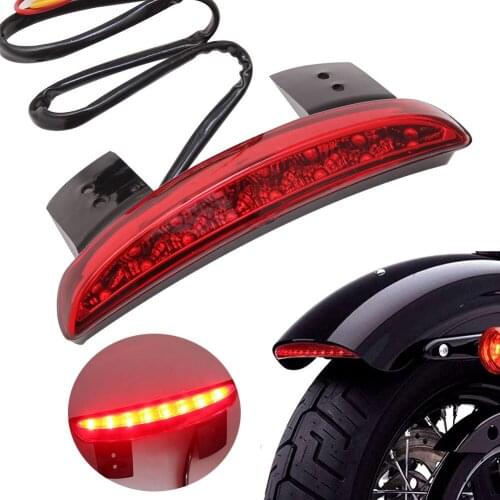 Bike Motorcycle Lights Rear Fender Edge Red LED Brake Tail light Motocycle For Harley Sportster XL883N 1200N XL1200V XL1200X