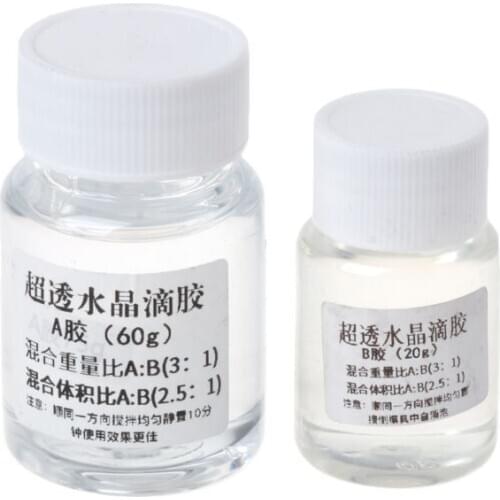 Ultra-transparent AB Crystal Glue Two Component Epoxy Resin Sealant Quick Drying