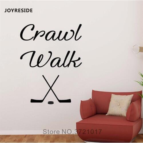JOYRESIDE Hockey Wall Crawl Walk Sticker Decals Vinyl Kids Boys girls room Bedroom Living room Home Interior Designs Mural A1434