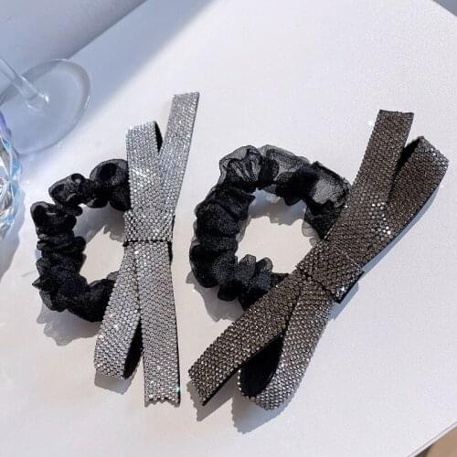 Women Lady Fashion Elastic Hair Ring Luxury Crystal Hair Rubber bands Rope Headbands Ties Hair Accessories for Women & Girls