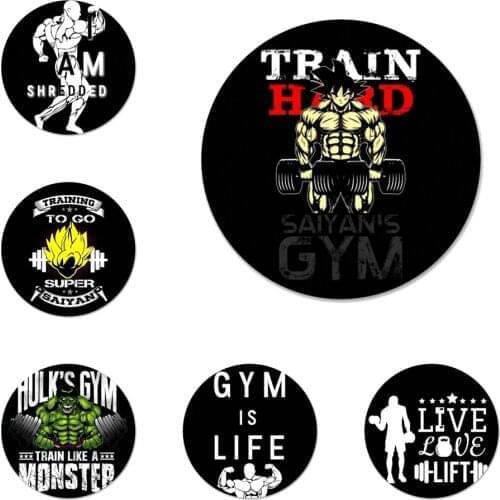 Bodybuilding Gym Fitness Badge Brooch Pin Accessories For Clothes Backpack Decoration gift