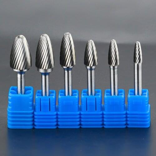 1pc Head Tungsten Carbide Rotary file Tool Drill Milling Carving Bit Tools Point Burr Die Grinder Abrasive Tools