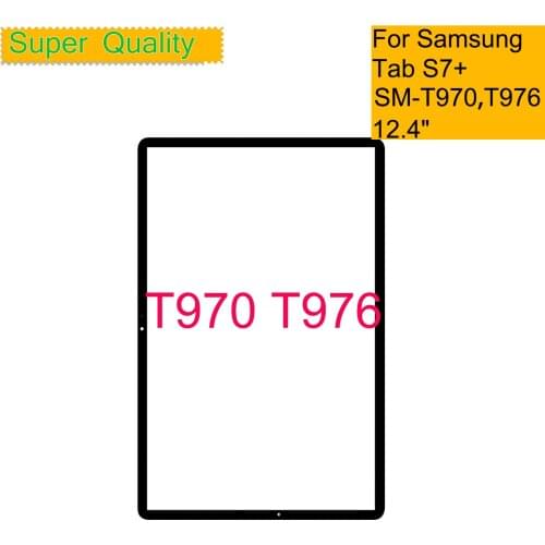 10Pcs/Lot For Samsung Galaxy Tab S7+ S7 Plus Touch Screen Panel Tablet T970 T976 Front Outer LCD Glass Lens Replacement