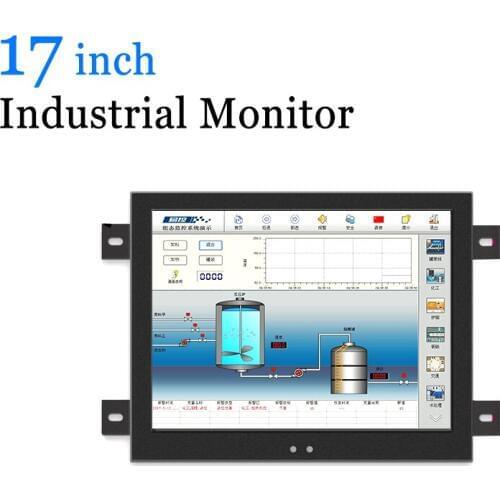 17 inch Metal Shell Industrial Wall Hanging Monitor LCD Computer with VGA HDMI DVI AV TV Output