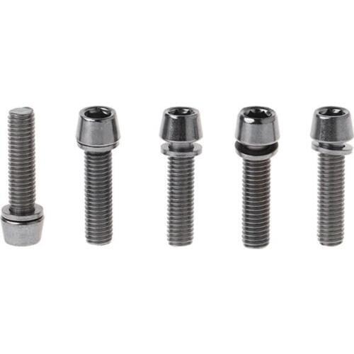 5pcs Bicycle Screw M5x20mm / M6x20mm With Spacer Stem Riser Parts MTB Road Bike