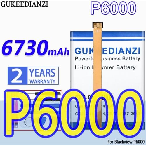 GUKEEDIANZI High Capacity Battery P6000 6730mAh For Blackview P6000 Mobile Phone Bateria