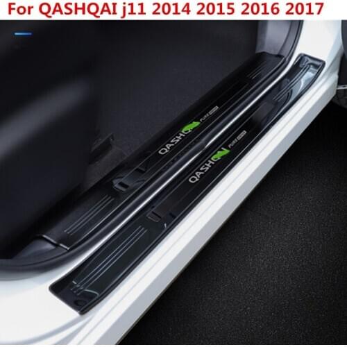 Car Accessories For Nissan Qashqai Door Sill J11 Scuff Plate Stainless Steel Door Sills Pedal Car Styling Sticker 2016 2017 2018
