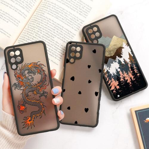 Dragon Case For Samsung Galaxy A32 Case Hard Transparent Funda Samsung A32 A52 A12 A72 A21S S20 FE S21 Ultra A 32 52 12 72 Cover